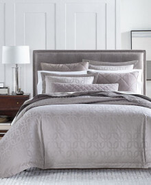 Hotel Collection fresco Jacquard Egyptian Cotton 525-Thread Count 3-Pc. Duvet Cover Set, King, Created for Macy's