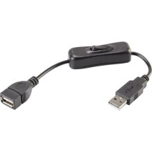 Компьютерные разъемы и переходники renkforce RF-3322982 USB кабель 0,25 m 2.0 USB A Черный