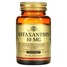 Антиоксиданты Солгар, Натуральный астаксантин, 5 мг, 60 мягких желатиновых капсул