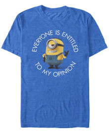 Fifth Sun minions Illumination Men's Despicable Me Entitled To My Opinion Short Sleeve T-Shirt