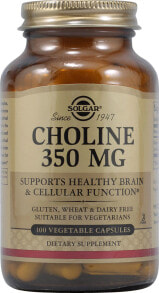 Витамины группы B solgar Choline Dietary Supplements Холин - Витамин В-4 для поддержки работы мозга 350 мг 100 растительных капсул