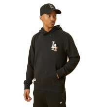 Men’s Sweatshirt without Hood LA Dodger Metallic Logo New Era Black