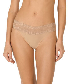 Купить женские трусы Natori: Women's Bliss Perfection Lace Trim One Thong 6-Pack