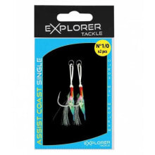 Купить грузила, крючки, джиг-головки для рыбалки EXPLORER TACKLE: Рыболовный крючок EXPLORER TACKLE Coast Single Assist 1/0