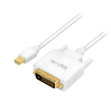 LogiLink CV0138 кабельный разъем/переходник Mini DisplayPort DVI Белый
