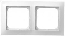 Умные розетки, выключатели и рамки Ospel Double IMPRESSION frame, white