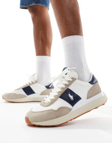 Polo Ralph Lauren – Train '89 – Sneaker in Beige und Marineblau