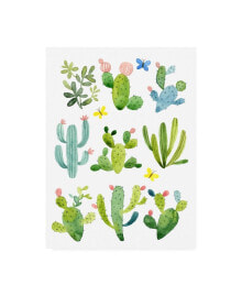 Trademark Global jane Maday Happy Cacti Canvas Art - 15.5
