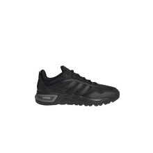Женские кроссовки мужские кроссовки спортивные для бега черные текстильные на высокой подошве Adidas 9TIS Runner