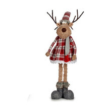 Decorative Figure Scarf Deer 17 x 78 x 24 cm Red Grey