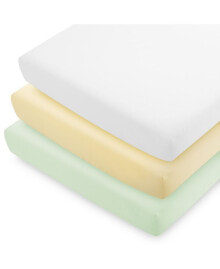 Bare Home microfiber Fitted Crib Sheet, Pack of 3