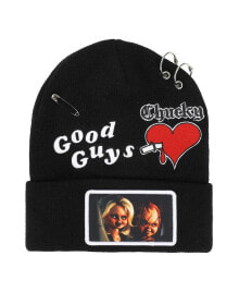 Купить мужские головные уборы Child's Play: Men's Chucky Good Guys Embroidered Acrylic Black Beanie