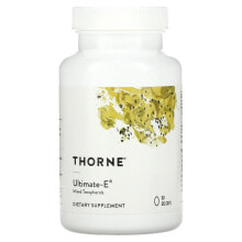 Витамин Е thorne, Ultimate-E, 60 желатиновых капсул