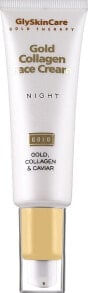 Regenerierende und feuchtigkeitsspendende Nachtcreme mit Kollagen, 24 Karat Gold und Kaviar - GlySkinCare Gold Collagen Night Face Cream