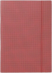 Donau Folder with elastic DONAU, cardboard, A4, 400gsm, 3 compartments, red checkered