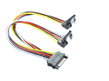 Компьютерные кабели и коннекторы alcasa 0.2m SATA/2xSATA 0,2 m 5021-2SBWSS