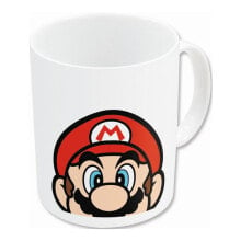 Кружка Mug Super Mario Белый Керамика Красный (350 ml)