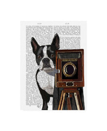 Trademark Global fab Funky Boston Terrier Photographer Camera Canvas Art - 36.5