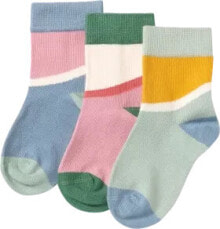 Socken im Colourblocking-Design, blau + rosa + grün, Gr. 23/26, 3 St