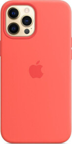 Чехол силиконовый для Apple iPhone 12 Pro Max с отделкой MagSafe розовый