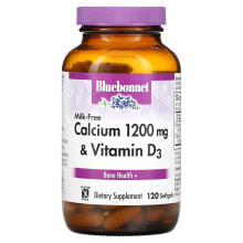 Кальций bluebonnet Nutrition, Кальций без молока, 600 мг, 120 мягких таблеток