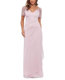 XSCAPE petite Embellished Chiffon Gown