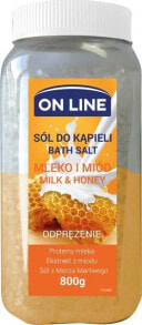 Мази от боли в мышцах и суставах on Line Milk & Honey Bath Salt Расслабляющая соль для ванн с экстрактом меда и протеинами меда 800 г