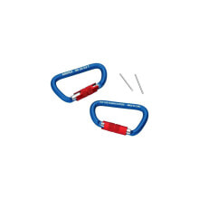 Knipex Materialkarabiner Länge 81 mm mit Schraubverschluss blau beschichtet