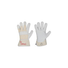 Stronghand Handschuh CALCUTTA EN388 Gr.12 naturfarben Rindleder Doppelnaht gummierte Stulpe, VE: 12 Paar