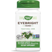 Витамины и БАДы для укрепления иммунитета Nature's Way Eyebright Herb Очанка лекарственная 430 мг 100 веганских капсул