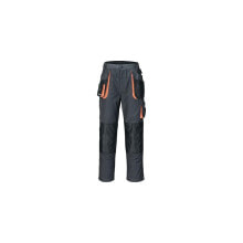 Terratrend Herrenhose Größe 60 dunkelgrau/schwarz/orange