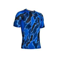 Мужские спортивные футболки мужская футболка спортивная синяя с принтом Under Armour Heatgear Print