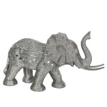 Decorative Figure Romimex Silver Elephant 48 x 28 x 17 cm