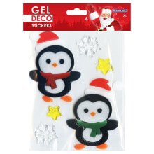 BANDAI Gel Deco Navidad Pingüinos Stickers