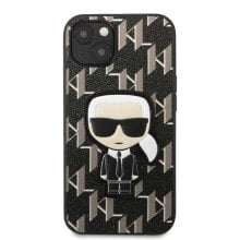 KARL LAGERFELD Klhcp13Spmnikbk iPhone 13 Mini 5.4 Monogram Ikonik Patch phone case