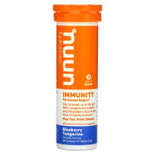 Электролиты nuun, Hydration, Immunity, Effervescent Immunity Supplement, Blueberry Tangerine, 10 Tablets