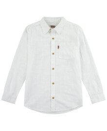 Levi's big Boys Slub Long Sleeve Woven Shirt