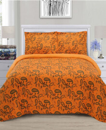 Superior paisley Solid Twin 3-Piece Duvet Cover Set