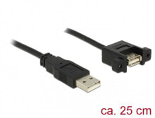 DeLOCK 85462 USB кабель 0,25 m 2.0 USB A Черный