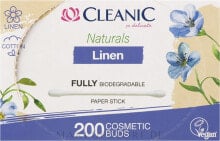 Wattestäbchen 200 St. - Cleanic Naturals Linen Cotton Buds