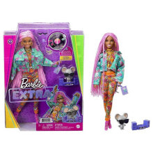 Куклы модельные BARBIE Extra Articulated With Pink Braids And Flower Clothes