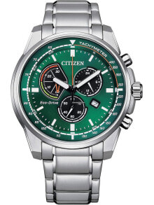 Мужские наручные часы с браслетом Мужские наручные часы с серебряным браслетом Citizen AT1190-87X Eco-Drive Chronograph 43mm 10ATM
