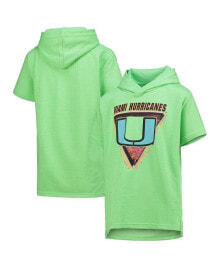 Outerstuff big Boys Green Miami Hurricanes Game On Neon Daze Hoodie T-shirt