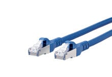 Кабели и разъемы для аудио- и видеотехники METZ CONNECT 1308453044-E сетевой кабель 3 m Cat6a S/FTP (S-STP) Синий