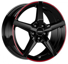 Колесный диск литой Ronal R69 jetblack-red rim 7.5x17 ET52 - LK5/112 ML66.5