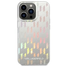 KARL LAGERFELD Klhcp14Xlgmmsv3 iPhone 14 Pro Max 6.7 Monogram Iridescent phone case