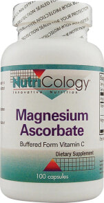 Витамин С NutriCology Magnesium Ascorbate Аскорбат магния 100 капсул