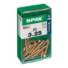 SPAX Yellox 3.0x25 mm Flat Head Wood Screw 25 Units