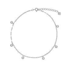 Купить женские браслеты на ногу AGAIN Jewelry: Silver leg bracelet with zircons AJNH0008