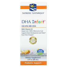 Нордик Натуралс, Докозагексаеновая кислота (ДГК) с витамином D3 для младенцев, 60 мл (2 жидкие унции)